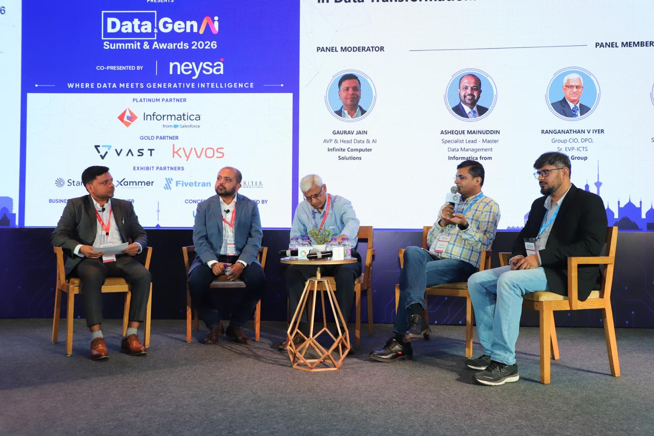 Ranjeet Jha speaking on a panel at the Data & GenAI Summit & Awards 2026