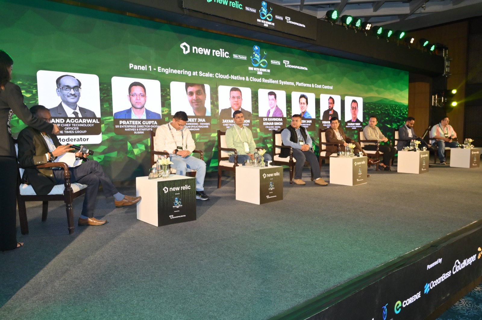Panel 1 in progress at Dine With DevOps — Engineering at Scale: Cloud-Native & Cloud Resilient Systems, Platforms & Cost Control